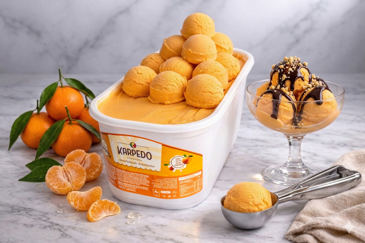 Karpedo Mandalinalı Reyon Dondurma 4 kg